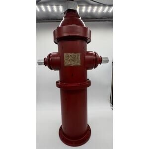 Ducks Unlimited Red Metal Fire Hydrant w/Dog Treat Storage 30” Tall w/DU Logo